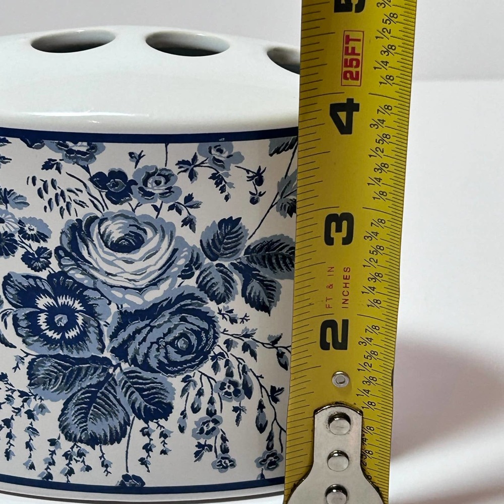 TOMMY HILFIGER BLUE‎ VICTORIAN FLORAL (1PC) TOOTHBRUSH HOLDER - Picture 9 of 9
